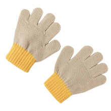 Multi Color Infant Unisex Knit Gloves Warm Stretchy-Beige