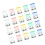 Clips à documents en plastique transparent, 20 pièces,-1 1