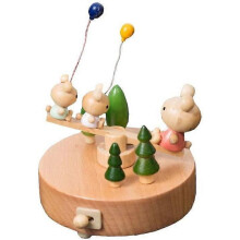 Music Box Wooden Music Box with Music Music Box "Seesaw"