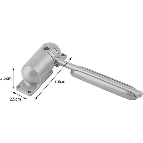 Spring Loaded Door Closer - Adjustable Surface Mount - Automatic Spring Loaded Door Closer for Self Closing (Gray) 1