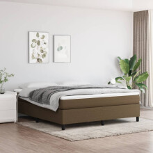 vidaXL sengestel uden madras mørkebrun 160x200 cm stof