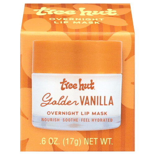 Tree Hut Golden Vanilla Overnight Lip Mask, 0.6 oz