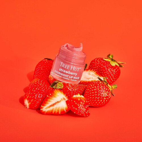 Tree Hut Strawberry Overnight Lip Mask, 0.6 oz 1