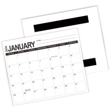 Magnetic Refrigerator Calendar 18 Month from Jan-Black model