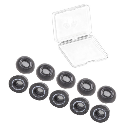 10pcs Secures fit Memory Foam Ear Tip Noise reductions Long-M