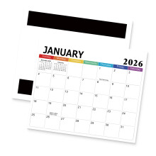 Magnetic Refrigerator Calendar runs from Jan-European style.