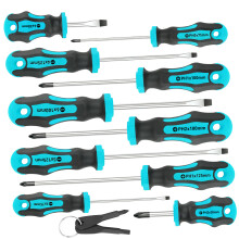 12 Part Magnetic Screwdriver Set Steel Shafts Not- Blue