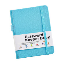PU Leather Privacy Information Notebook Address-light blue
