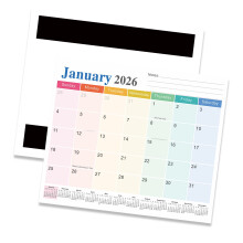 2026 Monthly Calendar Monthly from Jan 2026 to-Rainbow. style.