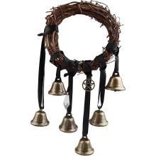 Witch Bells, Protection Door Hanger Metal Wind Chimes Handmade Magic Witch Rattan Bells