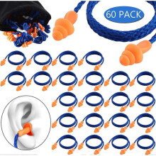 Corded Ear Plugs Silicone Noise Reducing Soft Hearing Protection Earplugs Reusable Rubber