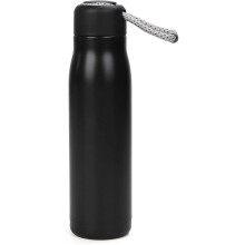 Stainless Steel Water Bottle Vacuum Insulated Thermo Flask Reusable Sports Bottle, 18 Oz,Black