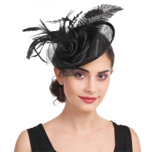 Flower Feather Headband Fascinator Wedding Headwear Ladies Race Royal Ascot Wedding