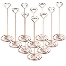 10pcs 8.6" Tall Place Card Holders Table Number Stand Table Card Holders Table Picture Holder Wire Photo Holder
