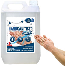 4 x 5L IPA Hand Sanitiser Fast-Drying & Water-Free