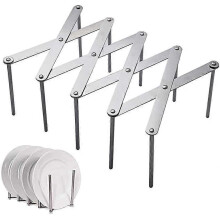 Adjustable Stainless Steel Pot Lid Holder, Multifunction Extendable Pot Lid Holder Pot Lid Organizer Kitchen Tools for Preparing Spareribs or Roasts