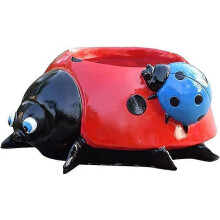 Ladybug Plant Pot, Cartoon Ladybug Shaped Planter Flower Pot Decorative Succulent Pot Garden Bonsai