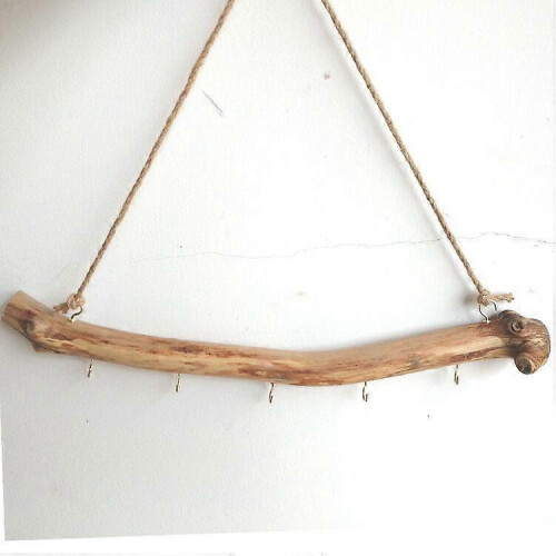 Natural Driftwood Wall Decorations with Hook Each one is different Hanging Real Wood Wall Organizer
