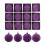 Décorations de Noël en velours marron, lot de 12, 6 cm 2