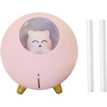 Mini USB Diffuser Humidifier Diffuser Moisturizing Humidifying Cup with Pink LED, Home Humidifier