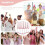 Pink Acrylic Champagne Flutes Square Stem 6 pcs 4