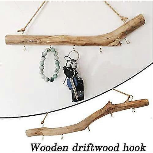 Natural Driftwood Wall Decorations with Hook Each one is different Hanging Real Wood Wall Organizer 1