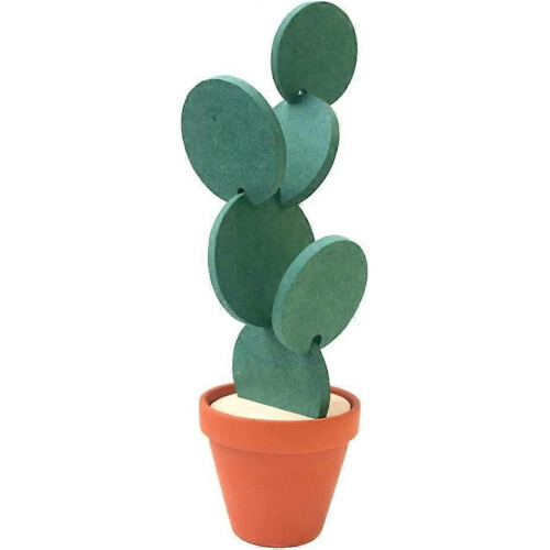 Cactus Coaster,Coasters Cactus Set,DIY Round Cup Coasters with Flowerpot Holder Creative DIY Cacti