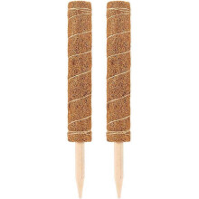 Set of 2 coconut stakes - for climbing plants - Natural coconut fiber - Extendable