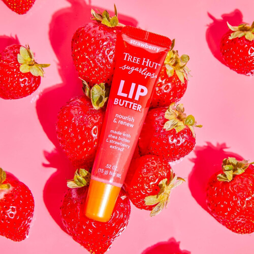 Tree Hut Strawberry Sugarlips Lip Butter, 0.52 fl oz 1