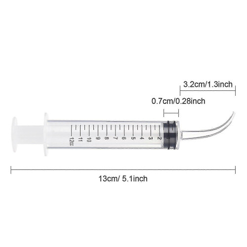 8er-Pack Einweg-Zahnspülspritzen (12 ml) mit gebogener Spitze 2