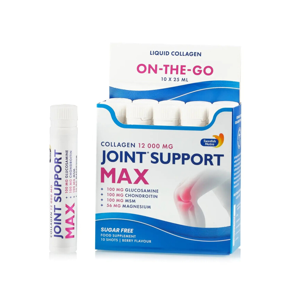 Swedish Nutra Joint Support Max Collagen Shots 12000Mg Berry 10 X 25Ml
