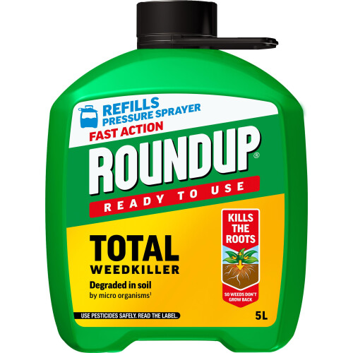 Roundup Roundup Fast Action Total Weedkiller Refill – 5 Litre – Glyphosate-Based Garden