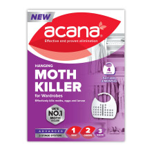 Acana Hanging Moth Killer & Freshener, 4 Pack - Lavender Fragrance,