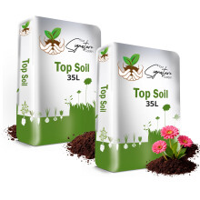 Laeto Top Soil 35L x 2 (70L) – Top Soil for Garden & Landscaping Premium Garden Soil for Plants, Lawns & Flowers – Rich Organic Soil for Healthy G