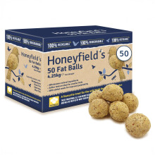 Fat Balls for Wild Birds (50) - High Energy Suet Feed, Nutritious,