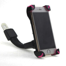 Universal Motorcycle Phone Holder - Rear View Mirror Mount, Adjustable Moto & Scooter Mobile Stand - Pink
