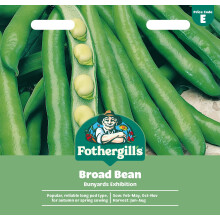 Fothergill's Broad Bean Bunyards Exhibition, Vegetable Seeds, 45 Seeds, Sow: Feb