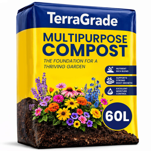 TerraGrade Multipurpose Compost 60L | Premium Potting & Garden Soil