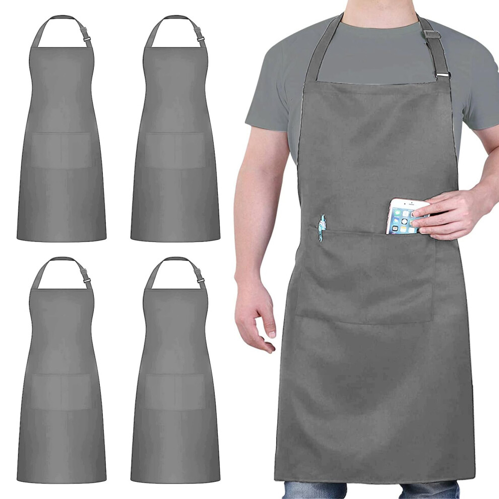 Atopo 4 Packs Chef Apron, Waterproof Catering Apron With 2 Pockets, 60489999