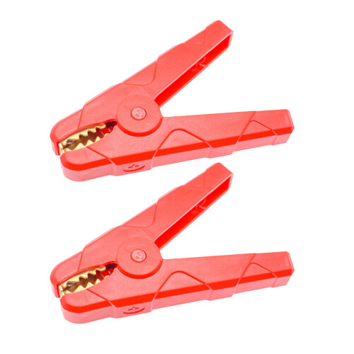 2pcs Universal Alligator Clamps Jumpers Cable-Red extra large