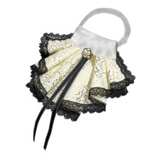 Col détachable en dentelle, col Jabot à volants multicouches,