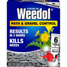Weedol Path Weed Killer Liquid Concentrate 6 Tubes Treats 60m2 Garden Path & Pat