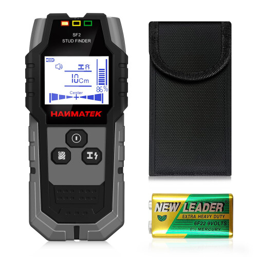 HANMATEK Stud Finder SF2 Wall Scanner 4 in 1 Electronic Stud Sensor with Depth Tracker, Unit Change, for Wood, Metal, Cables, Circuits Detect in Wall