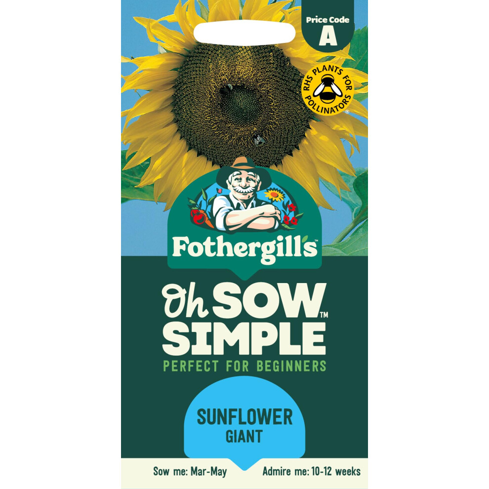 Mr Fothergill's Fothergill's Oh Sow Simple, Sunflower Giant Flower Seeds, Sow: Mar-May, Yellow