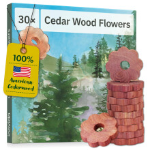 Moth Repellent for Wardrobes : 30 Cedar Wood Rings – Wardrobe