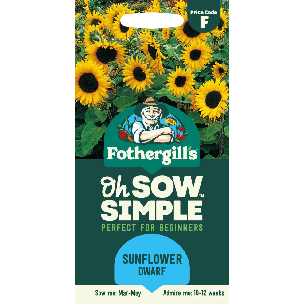 Mr Fothergill's Fothergill's Oh Sow Simple, Sunflower Dwarf Flower Seeds, Sow: Mar-May, Yellow