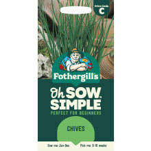 Fothergill's Oh Sow Simple, Chives Vegetable Seeds, Sow: Jan–Dec, Green