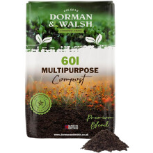 Dorman & Walsh 60L Multipurpose Compost, Nutrient Rich for Potting, Seeds, Growi