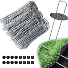 Ediesi, Weed Membrane Pegs, 100 Pcs + 16 Buffer Washer, Garden, Artificial Grass