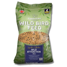 Copdock Mill Wild Bird Seed 20kg, Signature Collection Wild Attraction – All Year-Round Bird Food – 100% Natural Ingredients with Peanuts for Wild